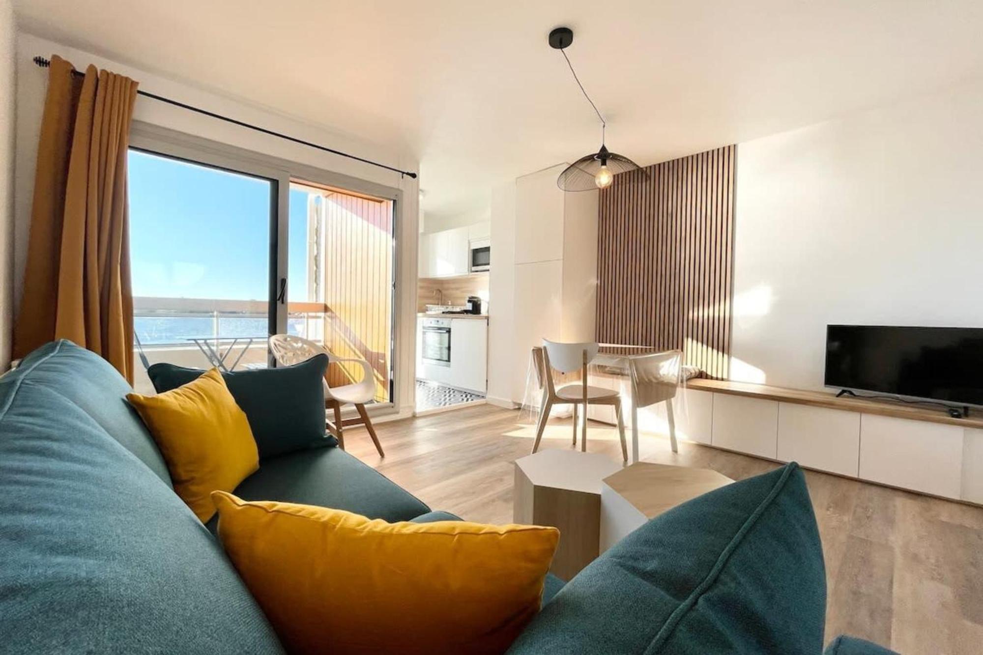 LES PIEDS DANS L’EAU ! T2 Archi Cosy – Vue mer 180° Ploemeur Exterior foto