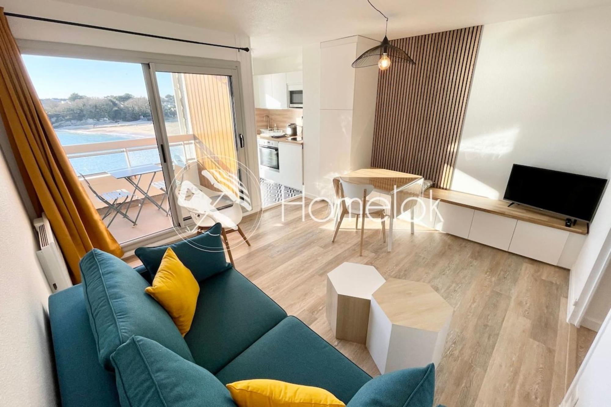 LES PIEDS DANS L’EAU ! T2 Archi Cosy – Vue mer 180° Ploemeur Exterior foto